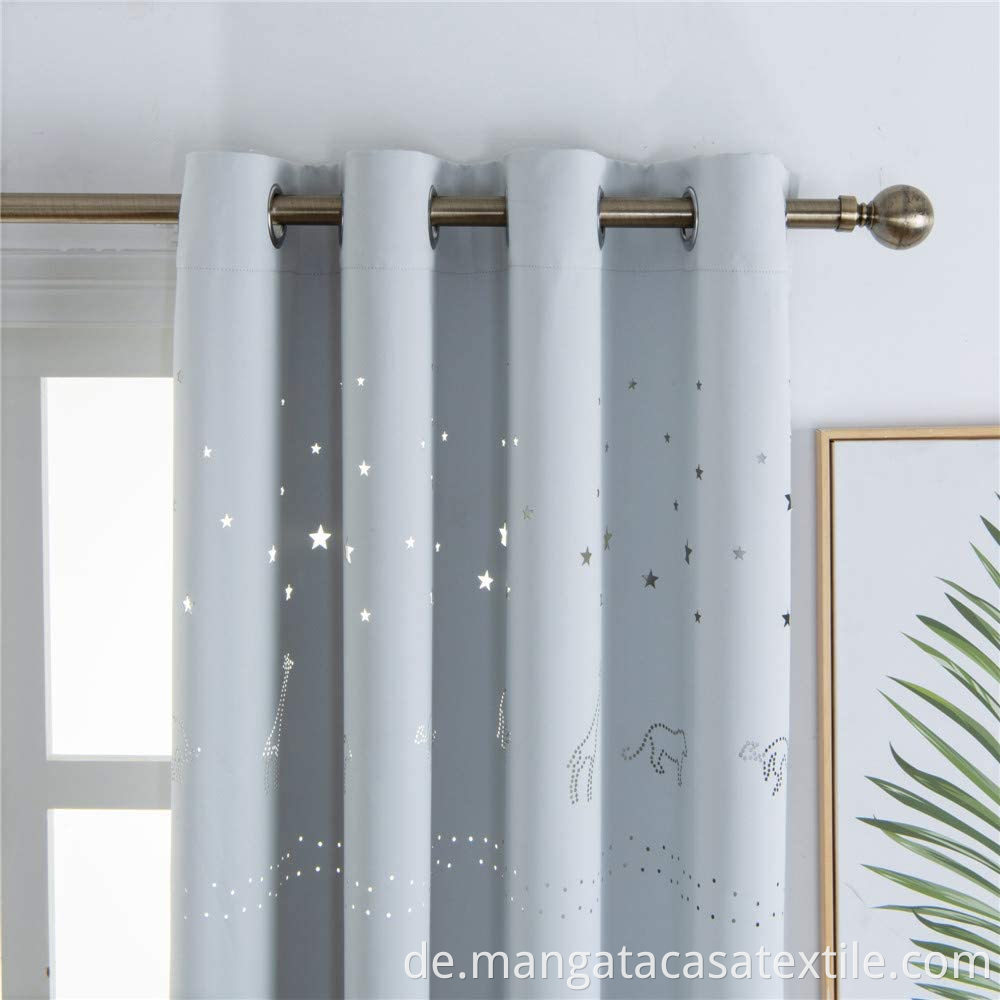 Curout Curtain Amimal Greyish White3